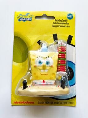 New in Package Y2K Wilton Spongebob Birthday Candle Cake Topper Rare